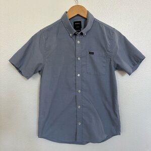 RVCA Short Sleeve Button-Down Shirt - Slate Gray Blue